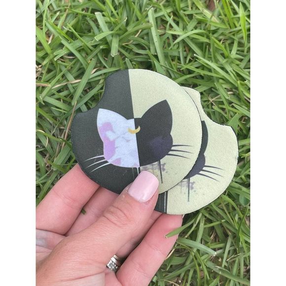 Luna Moon Sailormoon Car Coasters 2 Pack - Picture 3 of 12